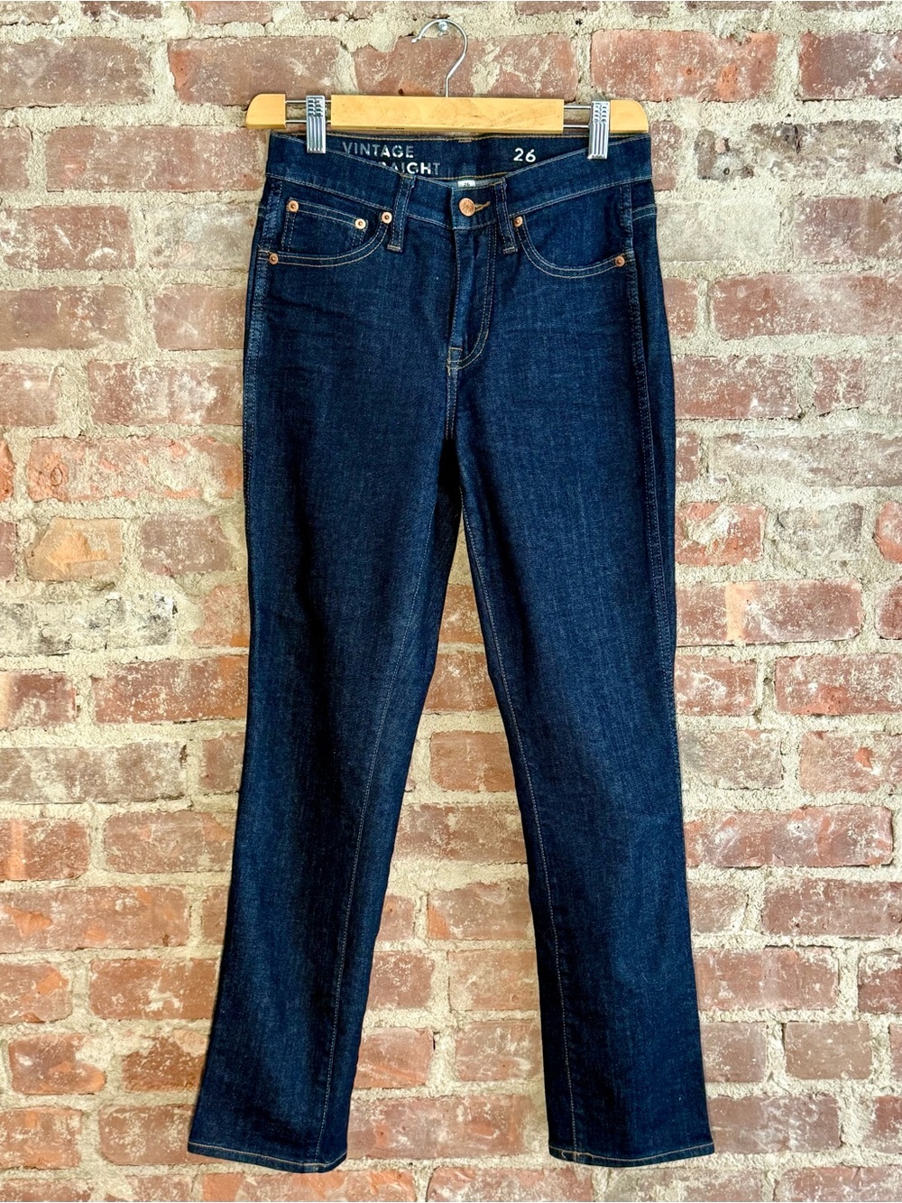 J Crew Vintage Slim Straight Women's Jeans - Dark Blue